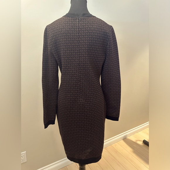 Michael Kors Logo Jacquard Mock Neck Dress - Picture 8 of 10